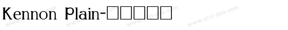 Kennon Plain字体转换